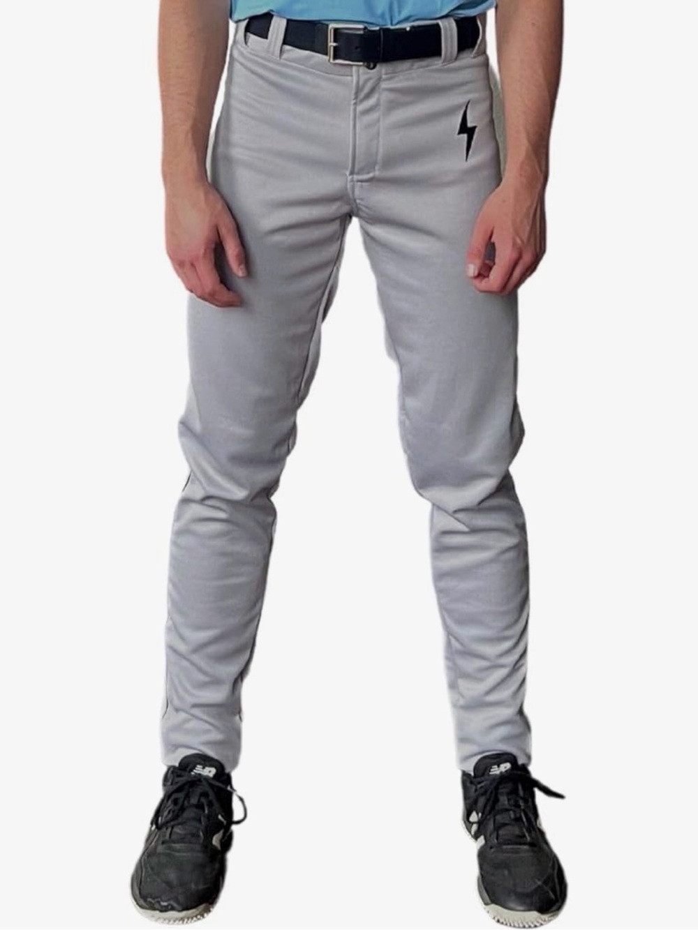 NWT Bruce Bolt Youth Premium Pro Athletic Baseball Pants - Light Gray